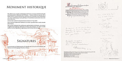 Extrait catalogue (restaurant La Maison des Tanneurs - 44 pages)